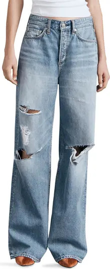 Logan Ripped High Waist Wide Leg Jeans | Nordstrom