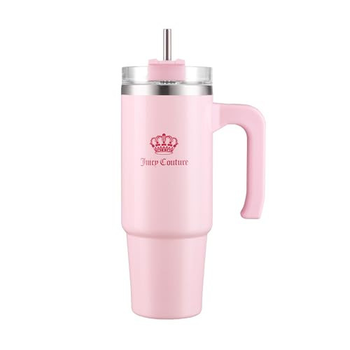 Juicy Couture Travel Style Fashion Water Bottle - Light Pink - 31.5oz | Amazon (US)