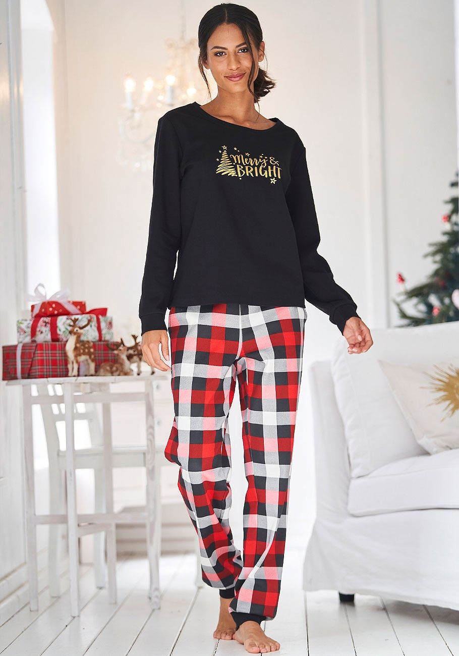 PLAID PAJAMA JOGGER PANTS | Lascana