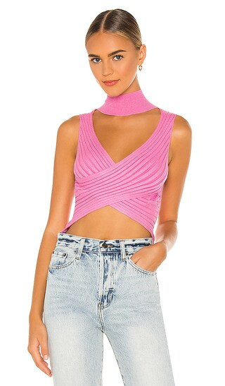 Alora Wrap Top in Pink | Revolve Clothing (Global)