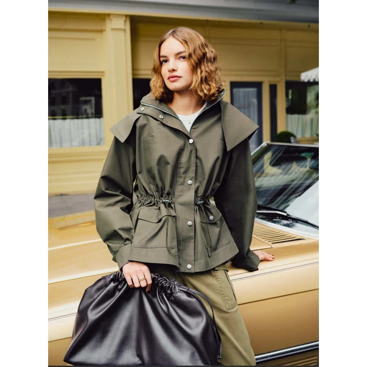 Free Assembly Women's and Women's Plus Cinched Utility Jacket with Hood, Sizes XS-4X | Walmart (US)