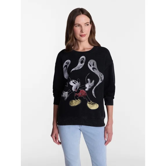 Disney Mickey Mouse Women's Halloween Sweatshirt, Sizes XXS-XXL | Walmart (US)