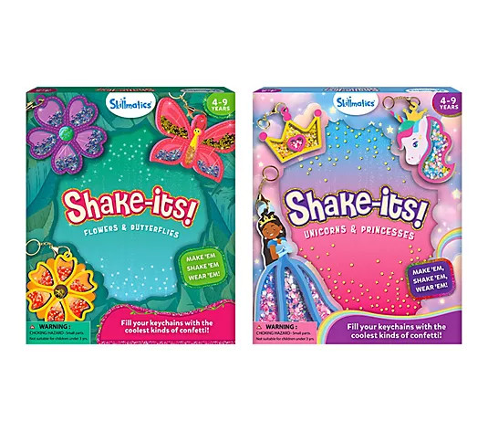 SKillmatics Shake-its DIY Craft Kits with Keychains - QVC.com | QVC