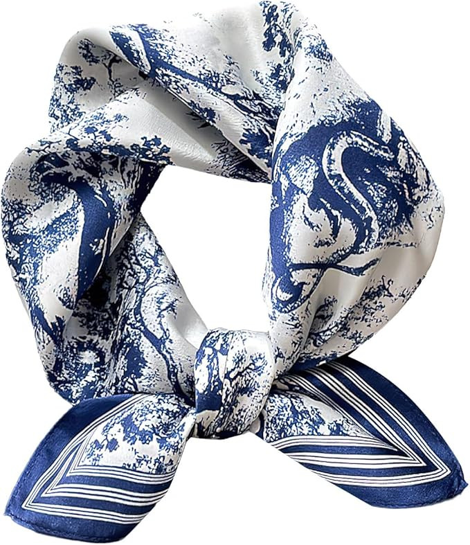 MEISEE 100% Pure Mulberry Silk Scarf 21" Square Scarf Neckerchief Headscarf Breathable Lightweigh... | Amazon (US)