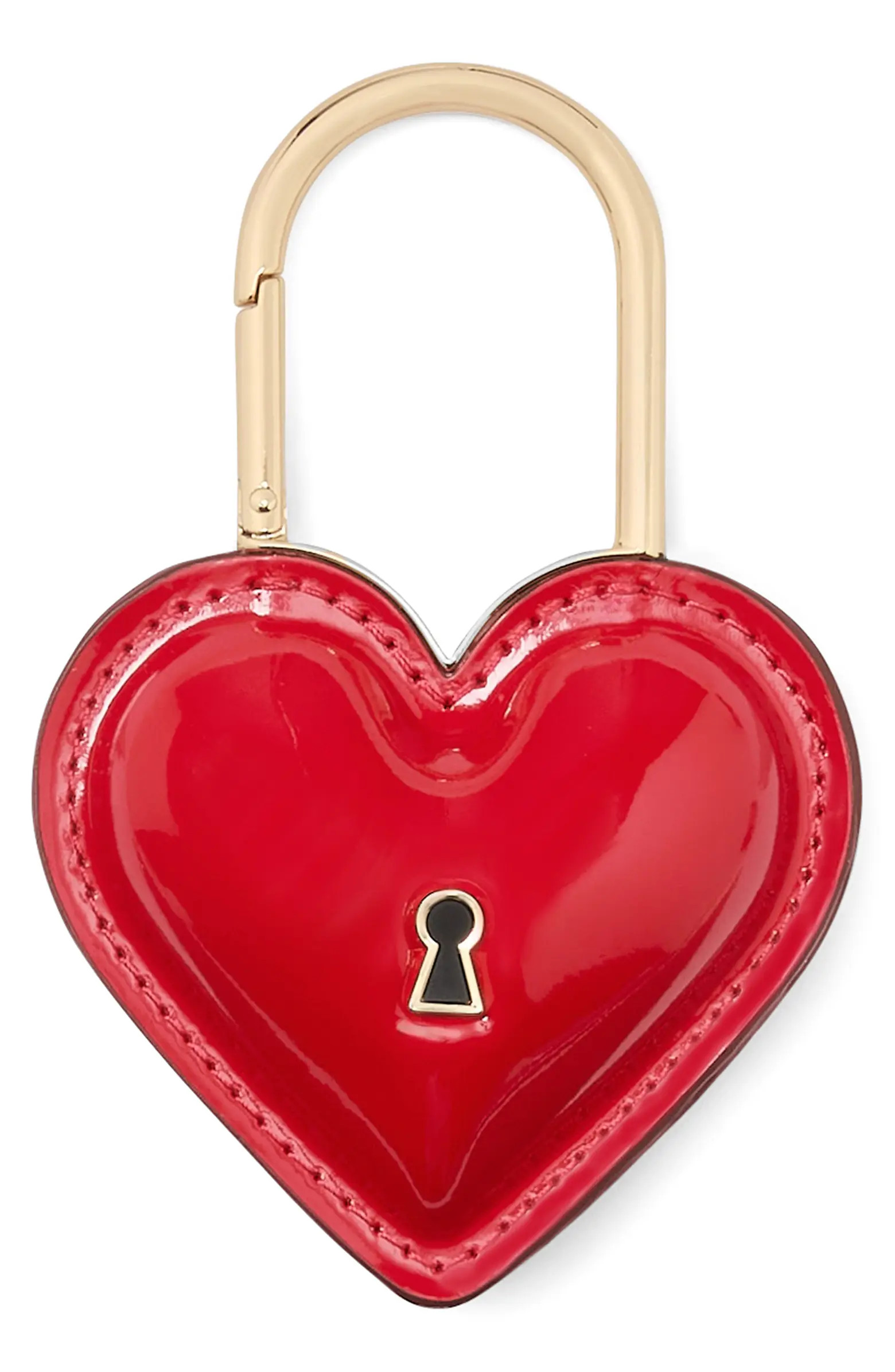 key to my heart patent leather bag charm | Nordstrom