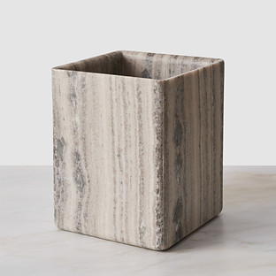 The Citizenry Riya Wastebasket Marble | The Container Store