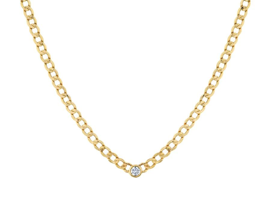 Diamond Curb Chain Necklace | Smith and Mara, LLC