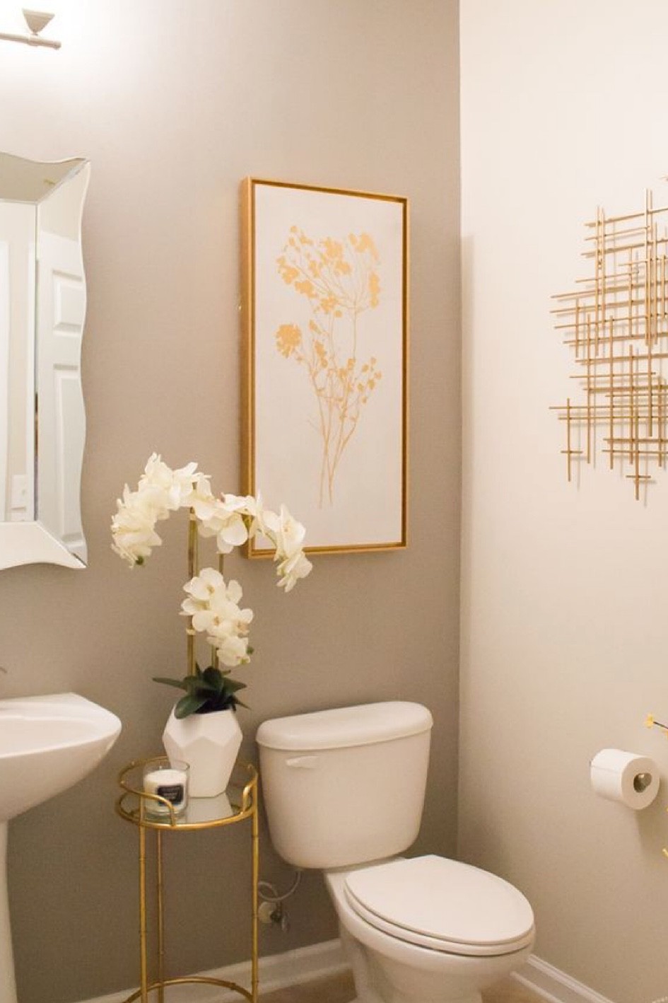 Beautiful gold elegant restroom decor for my parents. 

#LTKunder100 #LTKhome #LTKstyletip