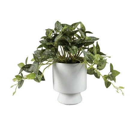 Artificial Trailing Leaf Plant in Ceramic Pot, 9 in H x 7.5 in W x 7.5 in D | Walmart (US)