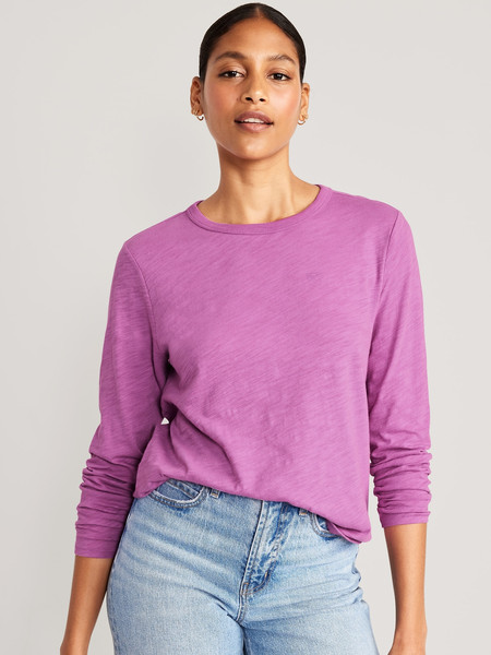 EveryWear Long-Sleeve Slub-Knit T-Shirt for Women | Old Navy (US)