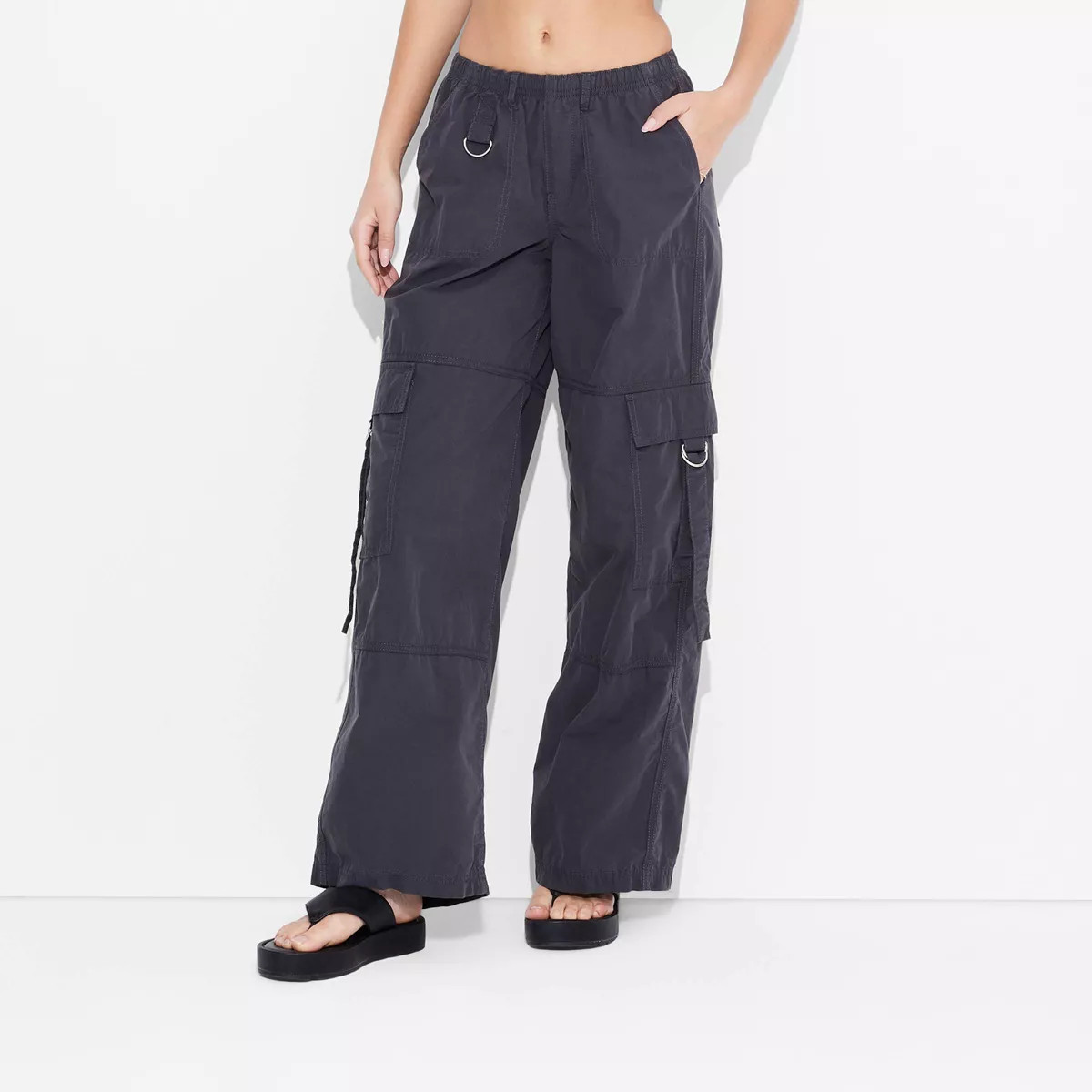 Women's Mid-Rise Wide Leg Cargo Pants - Wild Fable™ | Target