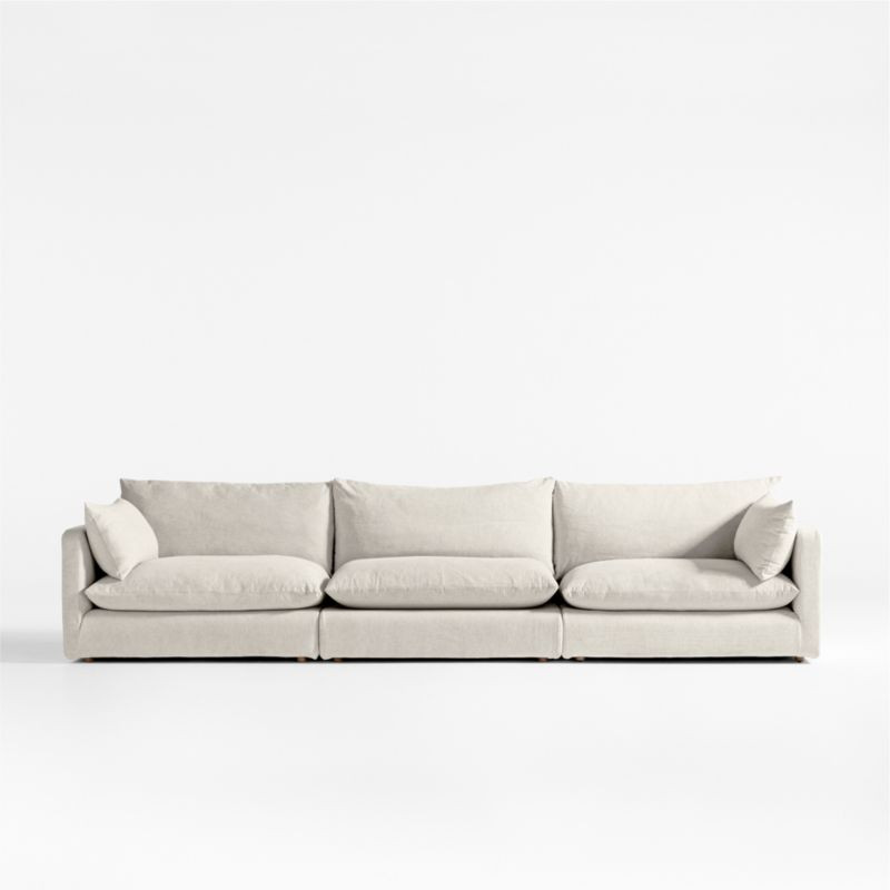 Unwind 3-Piece Slipcovered Sectional + Reviews | Crate & Barrel | Crate & Barrel