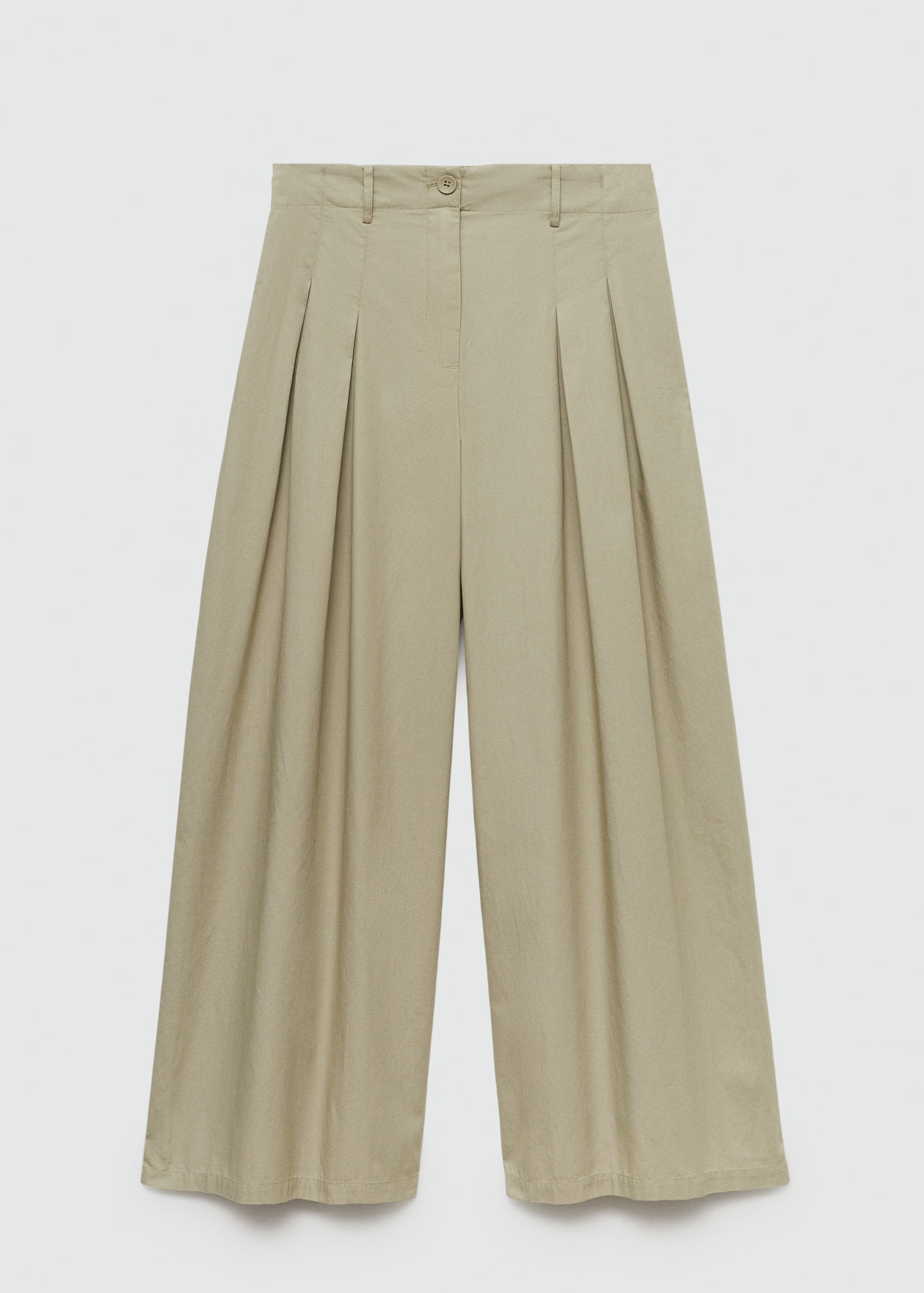Cotton pleated pants | MANGO (US)