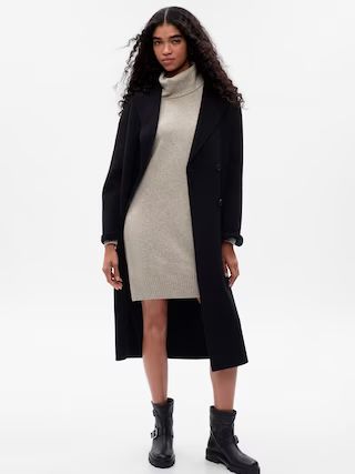 CashSoft Turtleneck Mini Sweater Dress | Gap (US)