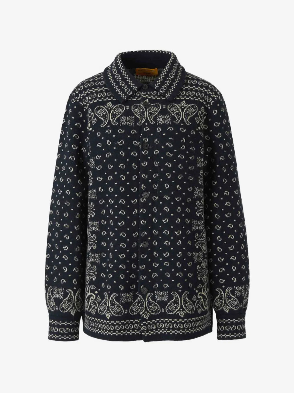 Guest In Residence paisley-print cashmere shirt - Blue | Farfetch Global