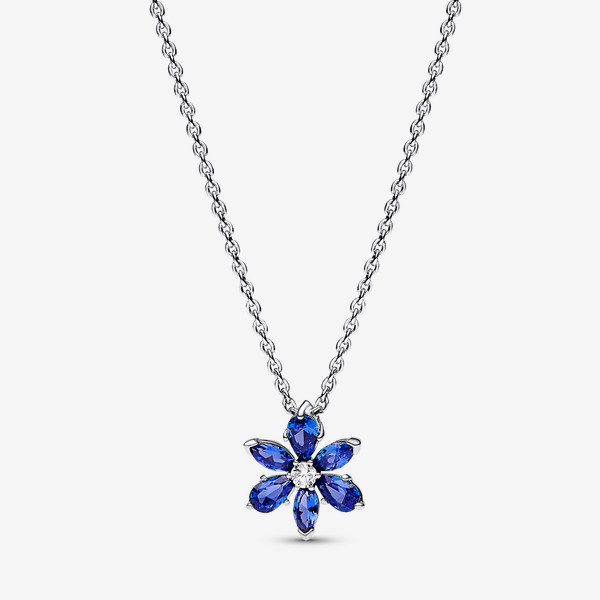 Pandora Sparkling Blue Herbarium Cluster Pendant Necklace | Pandora US
