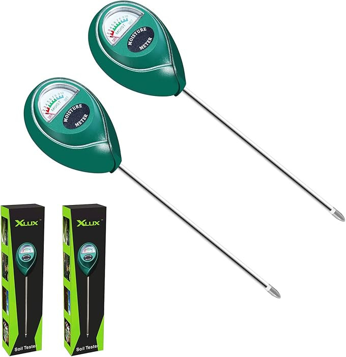 XLUX Soil Moisture Sensor Meter Water Monitor, Hygrometer for Gardening, Farming,Plants, No Batte... | Amazon (US)
