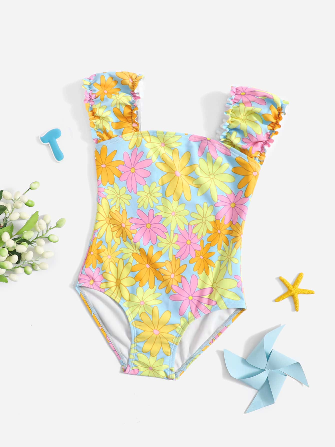 Toddler Girls Floral One Piece Swimsuit | SHEIN