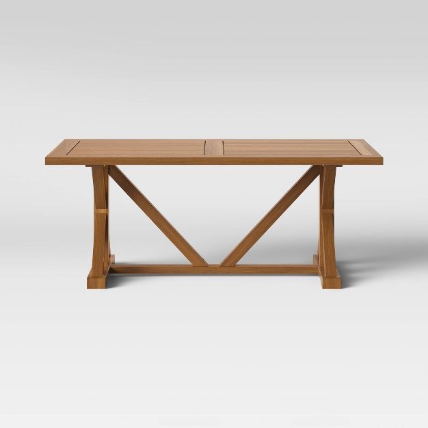 Morie Farmhouse Wood Rectangle Dining Table - Natural - Threshold&#8482; | Target