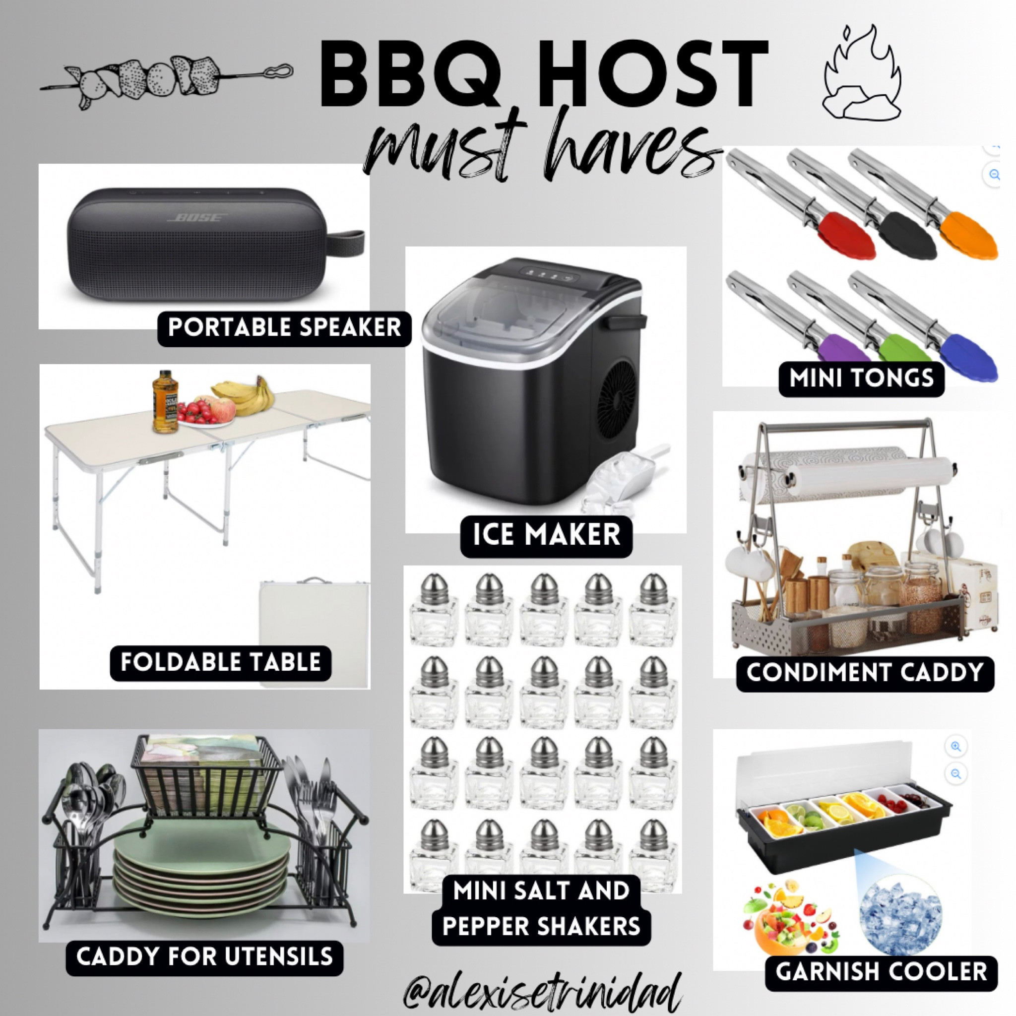 Do you like to host a lot of parties or need some ideas for a host gift?! These are perfect!! I will say my FAVES are the mini salt and pepper to have at each table and the ice maker is clutch!!! Happy BBQing!! 

#LTKFind #LTKGiftGuide