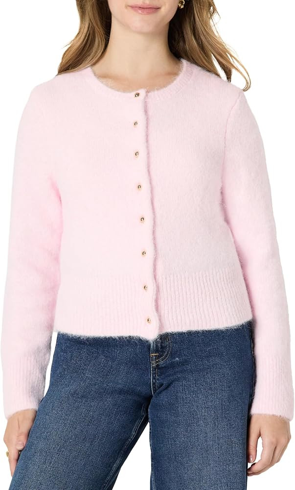 Amazon Essentials Womens Regular-Fit Faux Mohair Button-Down Cardigan | Amazon (US)