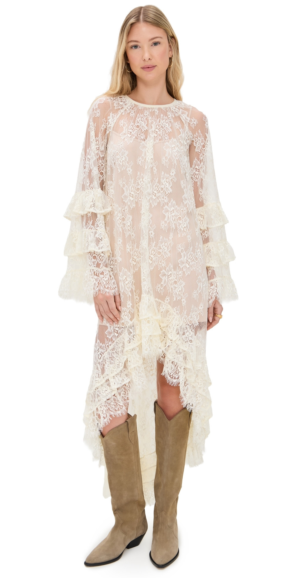 Show Me Your Mumu Joelle Maxi Dress Dainty White Lace S | Shopbop