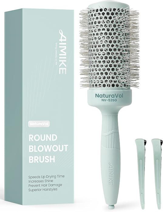 AIMIKE NaturaVol Round Brush for Blow Out, Large Round Hair Brush with Nano Thermal Ceramic Tech,... | Amazon (US)