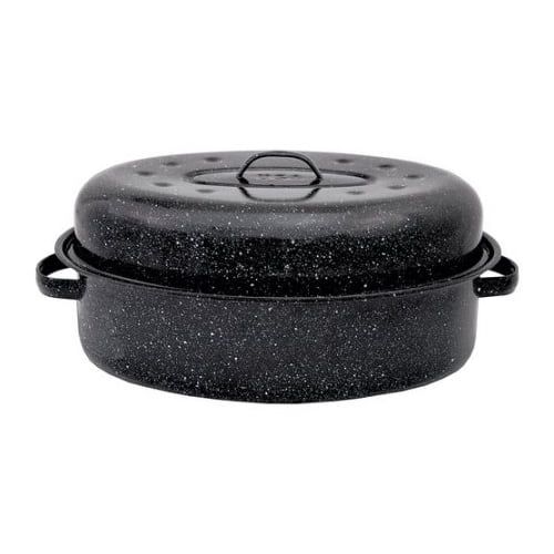 Granite Ware 18" Covered Oval Roaster, 15 Pound Capacity, Roasting Pan | Walmart (US)
