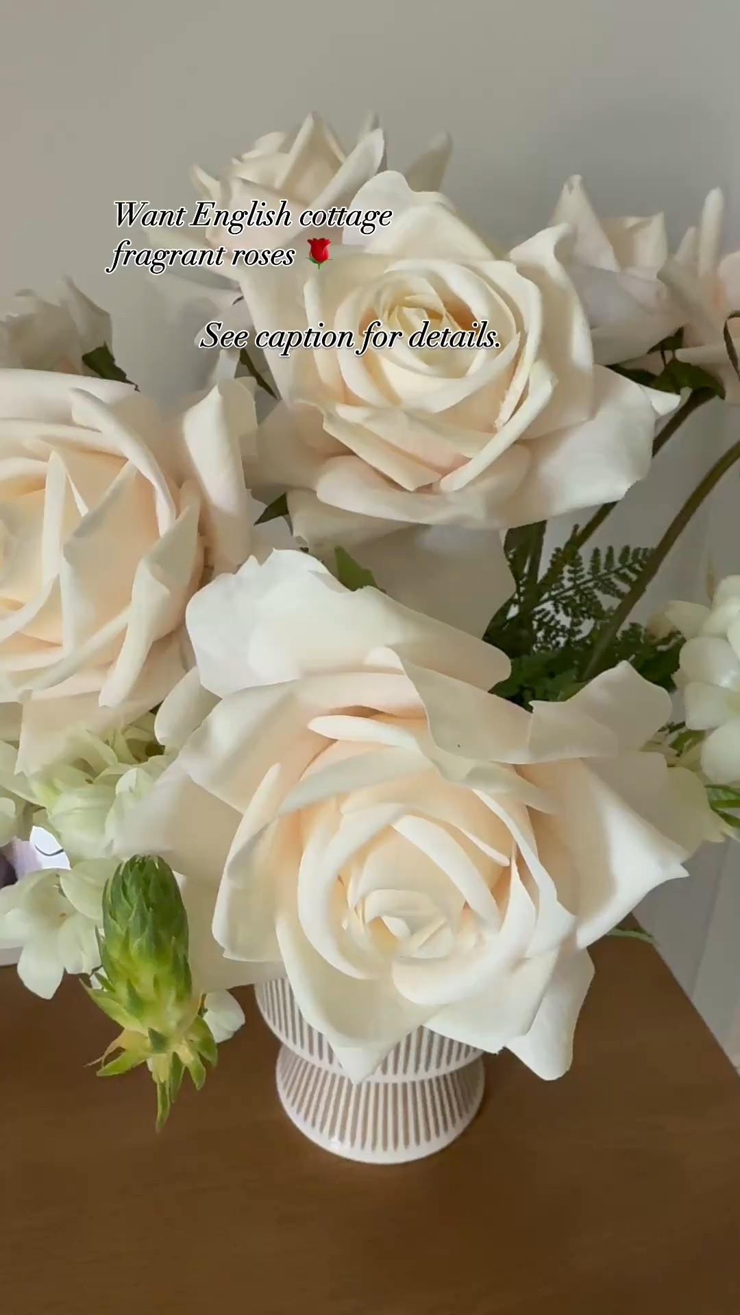 These are my faux roses.  I know they look so realistic don’t they.  I miss the fragrance of real roses so i decided to spray them with rose water and let me tell you that did the trick!  Now when I go to smell them they actually smell like real roses 