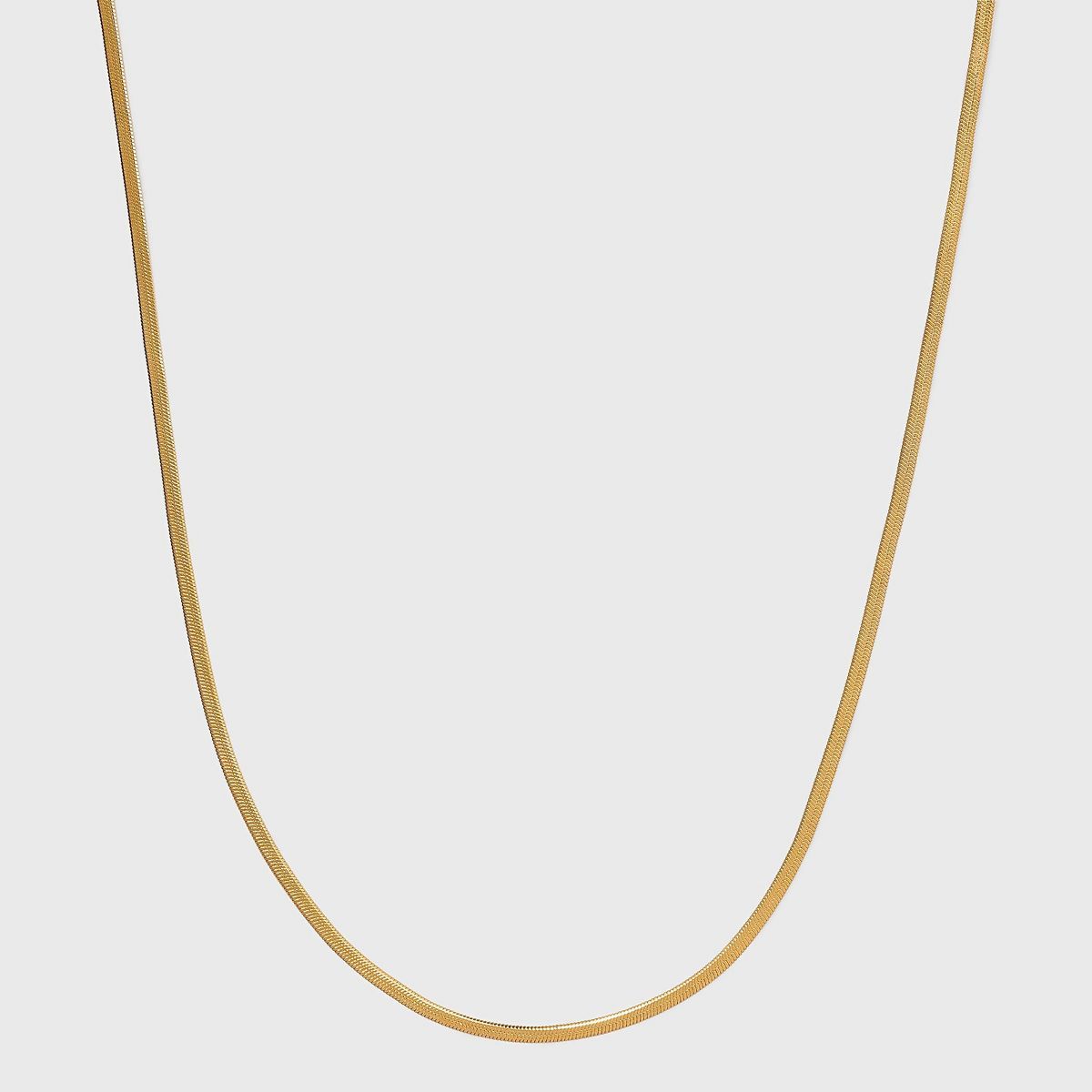 14K Gold Plated Herringbone Chain Necklace - A New Day™ | Target