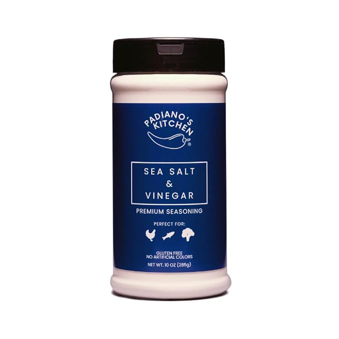 Sea Salt & Vinegar Seasoning, 10 oz, Premium Dye-Free Spice Blend from Padiano's Kitchen, Made in... | Amazon (US)