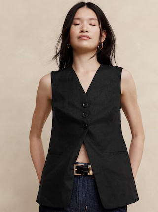 Lina Linen Vest | Banana Republic (US)