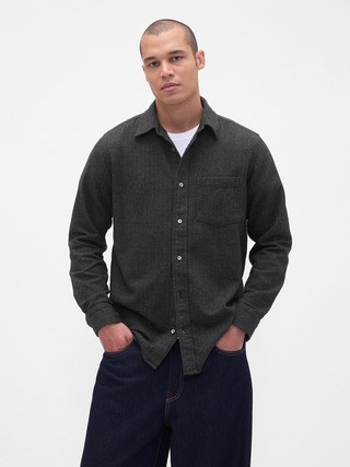 Organic Cotton Relaxed Flannel Shirt | Gap (US)