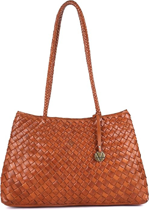 Handwoven Leather Tote Bag | Spacious & Lightweight Artisan | Handmade Woven Design | Perfect for... | Amazon (US)