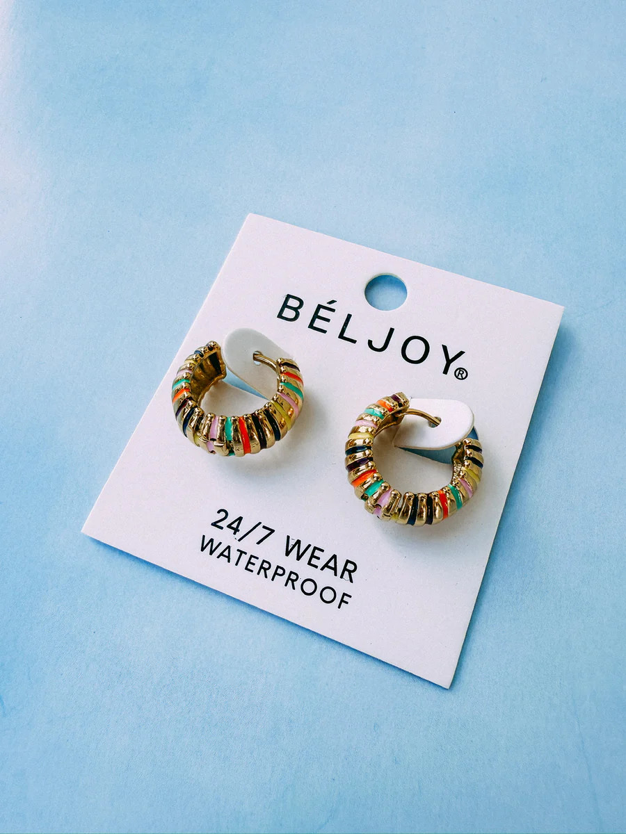 Elly Colorful Hoop Earrings | BÉLJOY