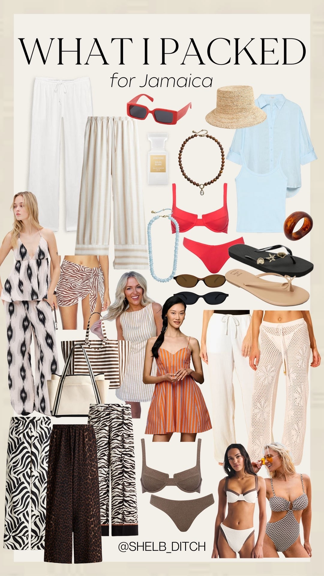 What I packed for Jamaica. Resortwear. Cute beach outfits. Beachy style. Trendy resort style. Swim style. Cute beach coverup pants  

#LTKootd #LTKSeasonal #LTKSwim