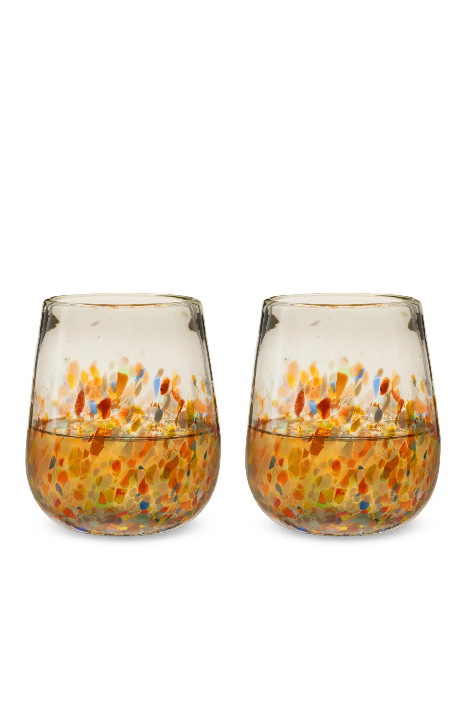 Segunda Vida Artistico Recycled Stemless Wine Glasses Set of 2 | Nordstrom | Nordstrom