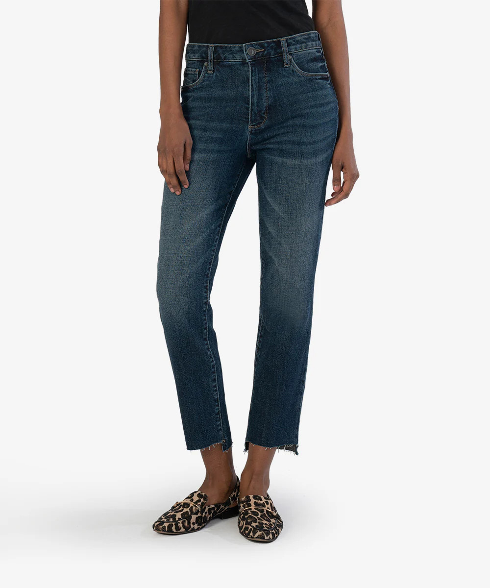 Reese High Rise Fab Ab Ankle Straight Leg, Petite (Respectful Wash) - Kut from the Kloth | Kut From Kloth