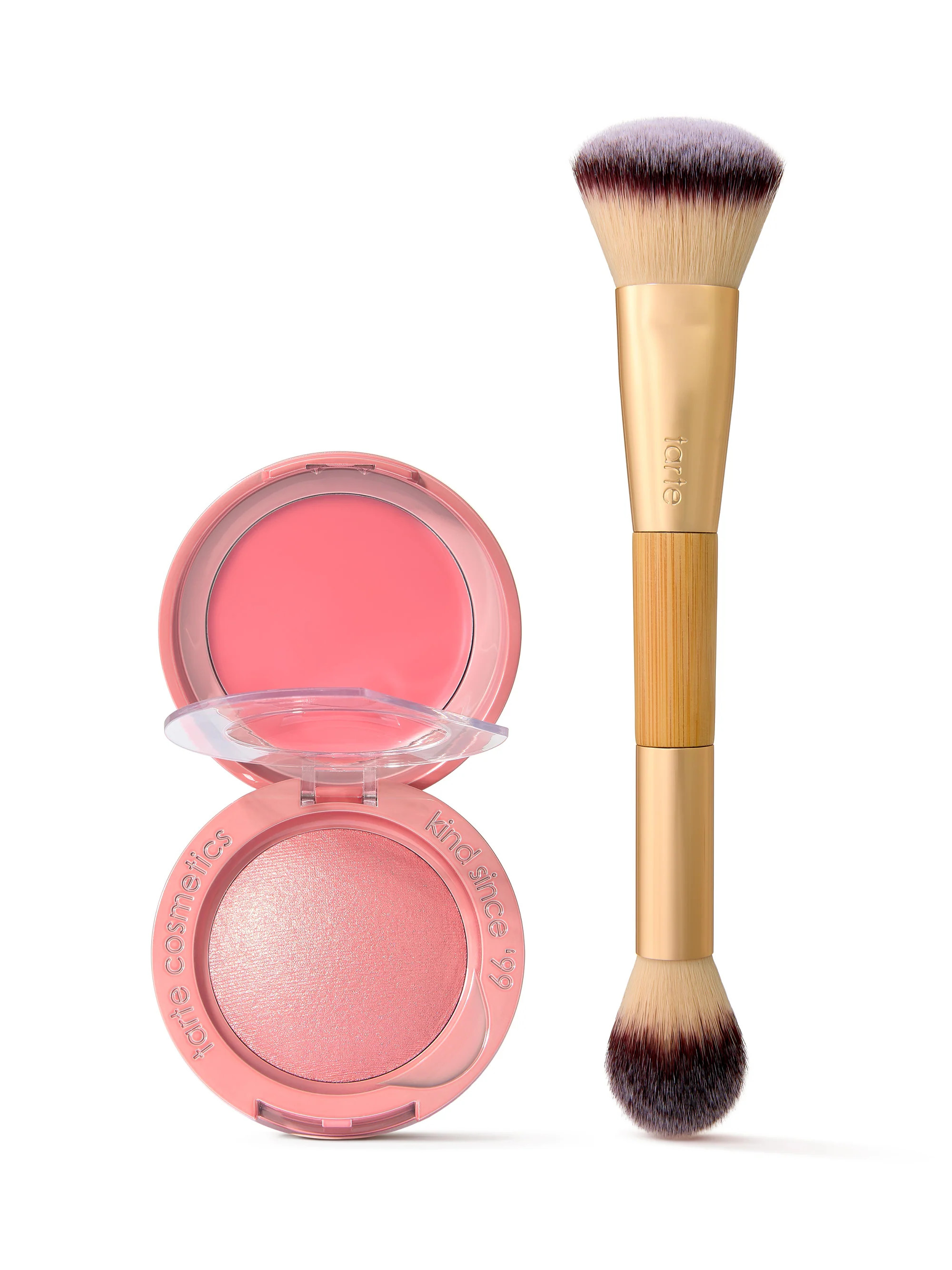 macaron blush & glow cream blush duo + blush brush – Tarte™ | tarte cosmetics (Global)