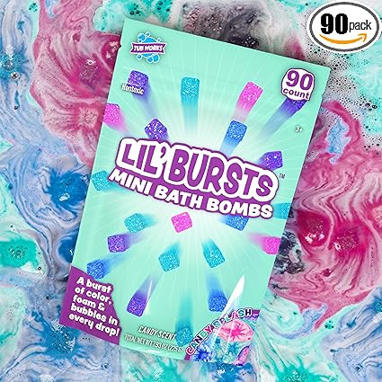 Tub Works® Lil' Bursts™ Mini Bath Bombs for Kids, 90 Count, Candy Splash | Nontoxic | Tiny Kid... | Amazon (US)