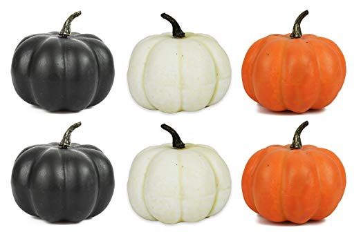 Black Duck Brand Halloween Decorative Pumpkins! Set of 6, 4.25" Pumpkins | Walmart (US)