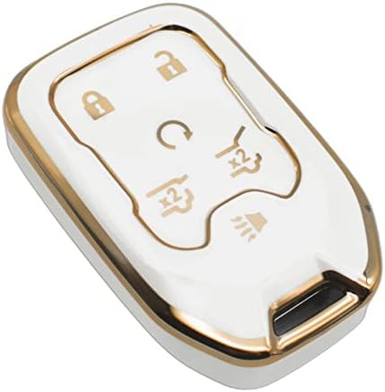FEYOUN Key Fob Cover Compatible with Chevy Chevrolet Suburban Tahoe GMC Terrain Yukon Yukon XL Sm... | Amazon (US)
