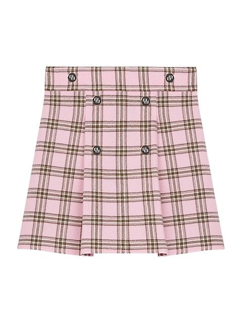 Pleated Plaid A-Line Mini Skirt | Saks Fifth Avenue