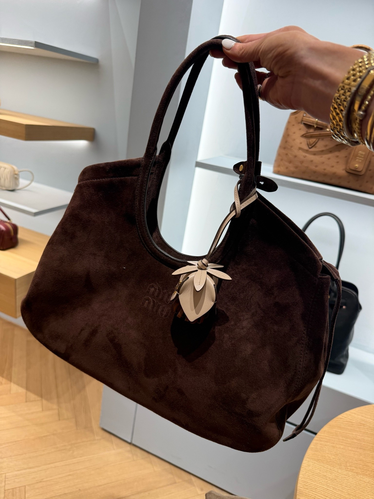 Obsessed with this Miu miu tote for fall