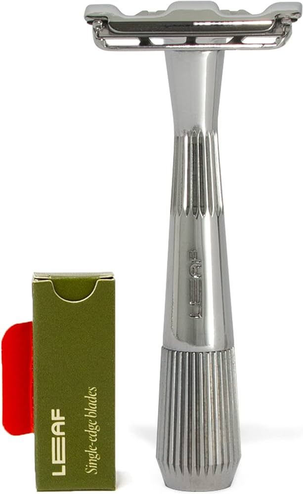 Leaf Shave | Thorn Razor, Chrome - Eco-Friendly Razor for Men & Women, Single-Blade Safety Razor ... | Amazon (US)