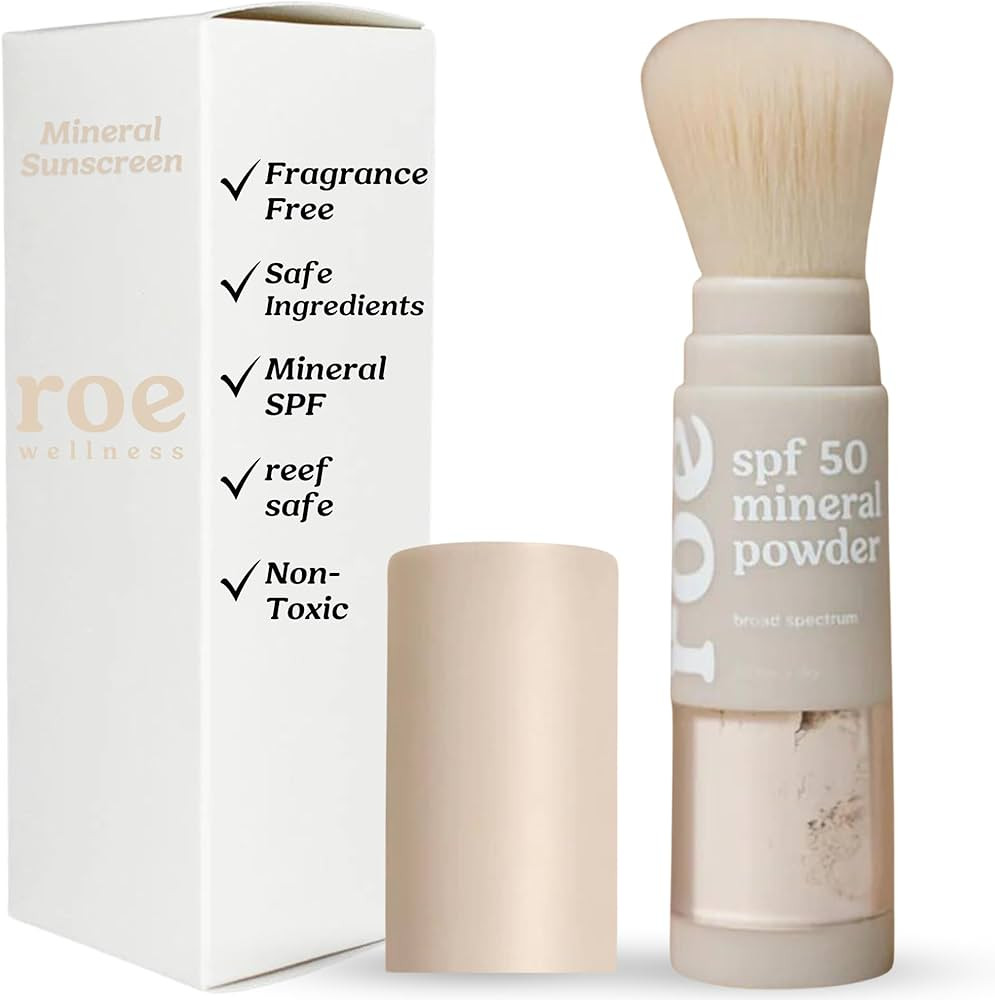 Roe Wellness- Kids SPF 50 Brush On Mineral Sunscreen Powder EWG, Reef-Friendly, Easy to Apply for... | Amazon (US)
