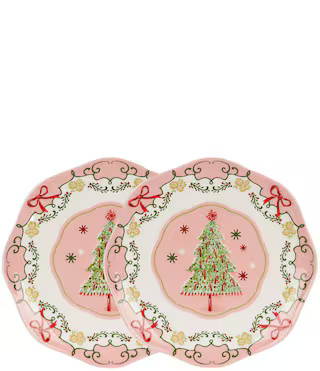 Southern Living Sweet Christmas Collection Pink Tree Accent Plates, Set of 2 | Dillard's | Dillard's