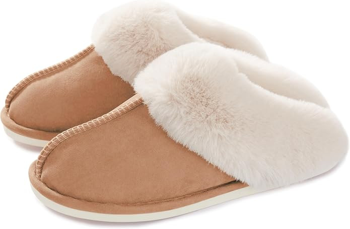 Donpapa Womens Fuzzy Slippers Memory Foam Warm Cozy Indoor House Shoes | Fluffy, Comfy, Winter, F... | Amazon (US)