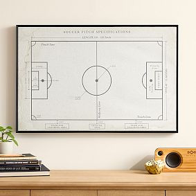 Soccer Vintage Framed Sports Art | Pottery Barn Teen