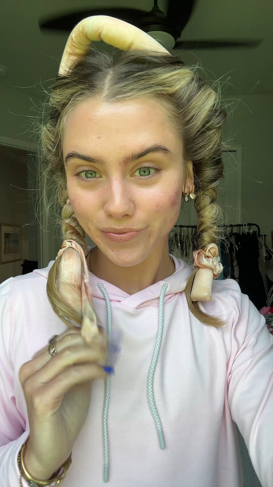 Kitsch Satin Heatless Curling Set - Heatless Hair Curlers to Sleep in - Heatless Curls Overnight - Heatless Curling Rod - No Heat Curls Overnight - Overnight Blowout Rods - Soft Hair Rollers. My greatest hair hack has got to be sleeping in a hair ribbon. This is what gives me my heatless hair curls. These curls are always bouncy, voluminous, shiny, and perfection that require absolutely zero heat, saving my hair on necessary, heat damage while still getting those desirable curls. I have lots of tutorials on how I put them in my hair saved my TikTok and Instagram @sloanevosen. TUTORIAL: https://www.tiktok.com/t/ZP8Y6b72q/ #hair #heatlesscurls #heatlesshair #heatlesswaves #hairstyles #hairhack #hairhealth #heatlesshairstyles #hairroutine #hairribbon #heatlesshaircurler 

#LTKBeauty #LTKgrwm #LTKmorningroutine